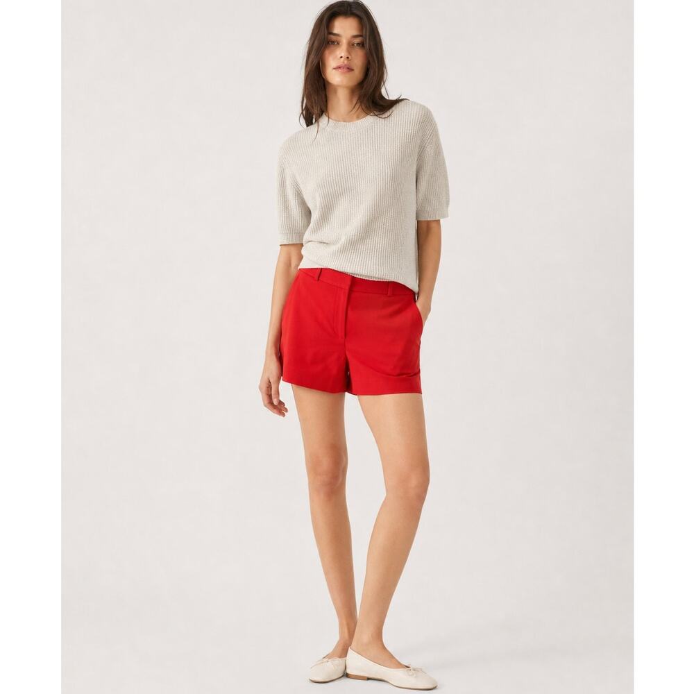 Banana Republic Red Tailored High Rise Shorts Size 6 5" Inseam